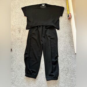 DAVI & DANI Jogger + Top Set ~ Black